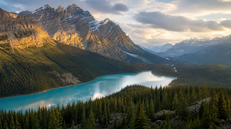 Mountain landscape with a turquoise lake, used as an illustrative example of an image to verify
